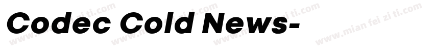 Codec Cold News字体转换
